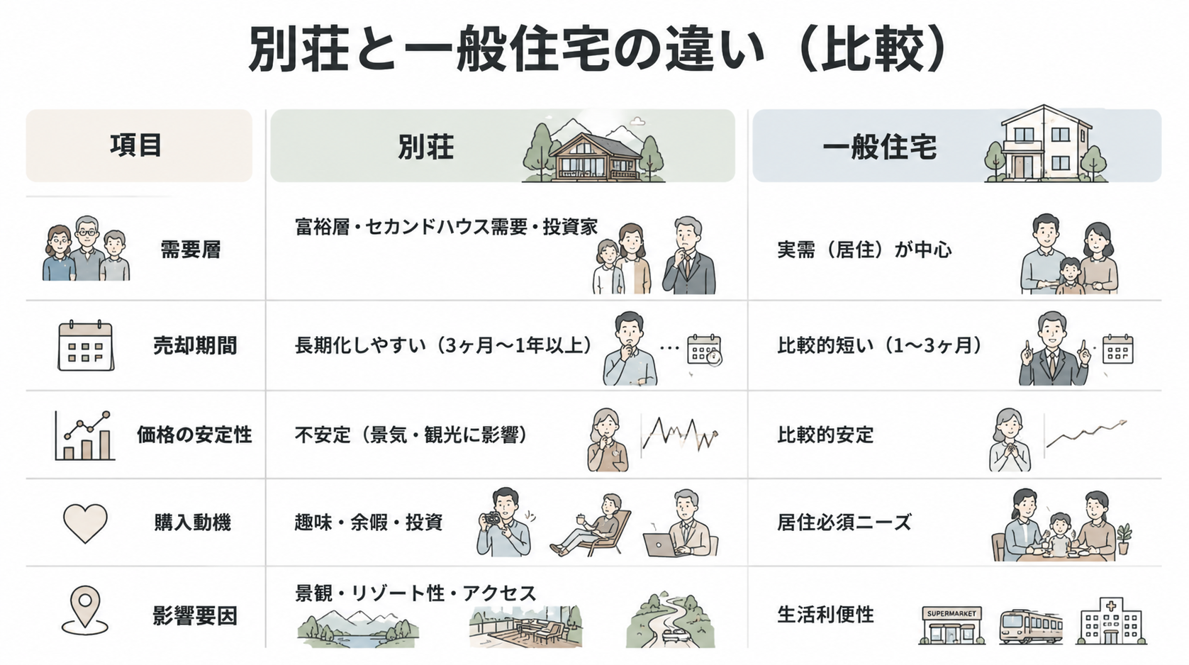 別荘と一般住宅の違い