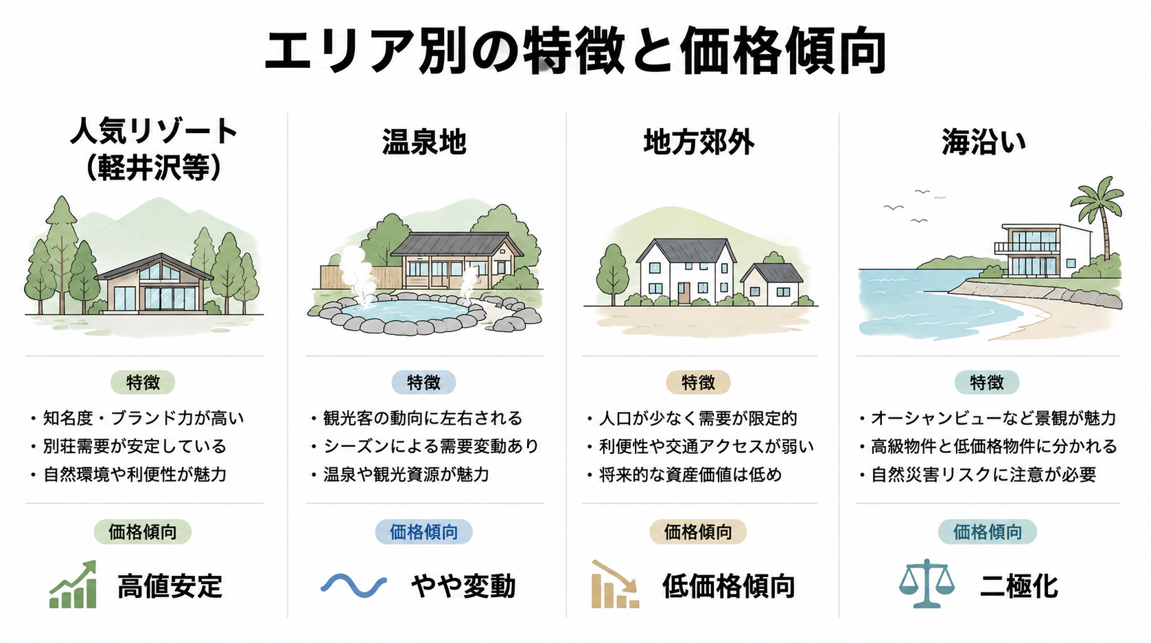 エリア別の特徴と価格傾向