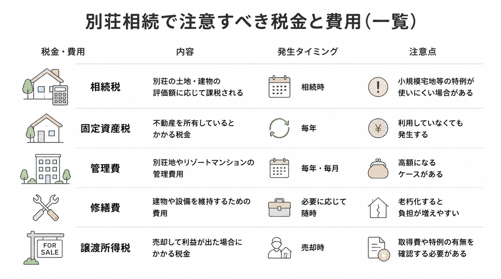 別荘相続で知っておきたい税金と維持費について