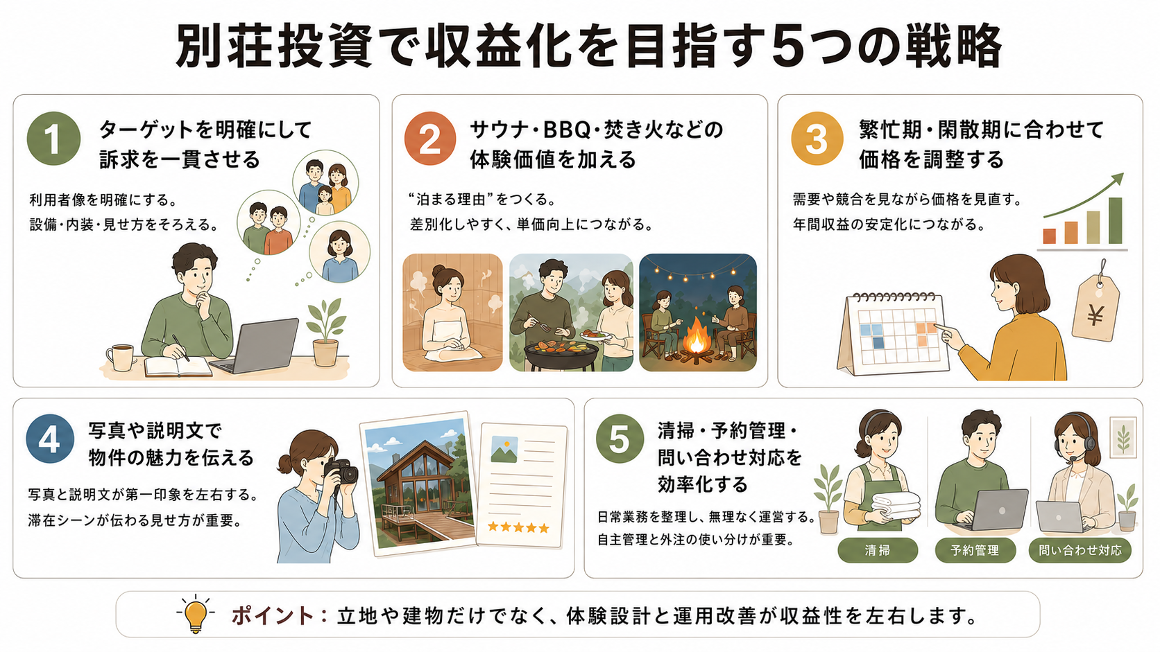 別荘投資で収益化を目指すための具体的な戦略