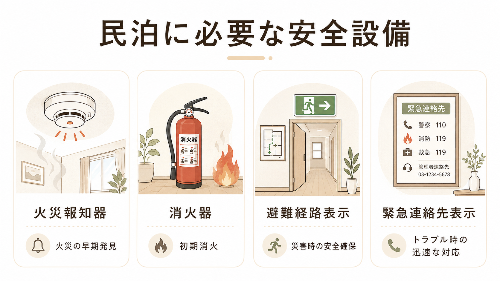 民泊に必要な安全設備