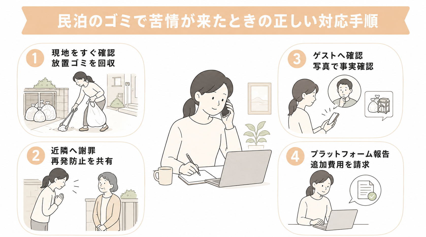 民泊のゴミで苦情が来たときの正しい対応手順