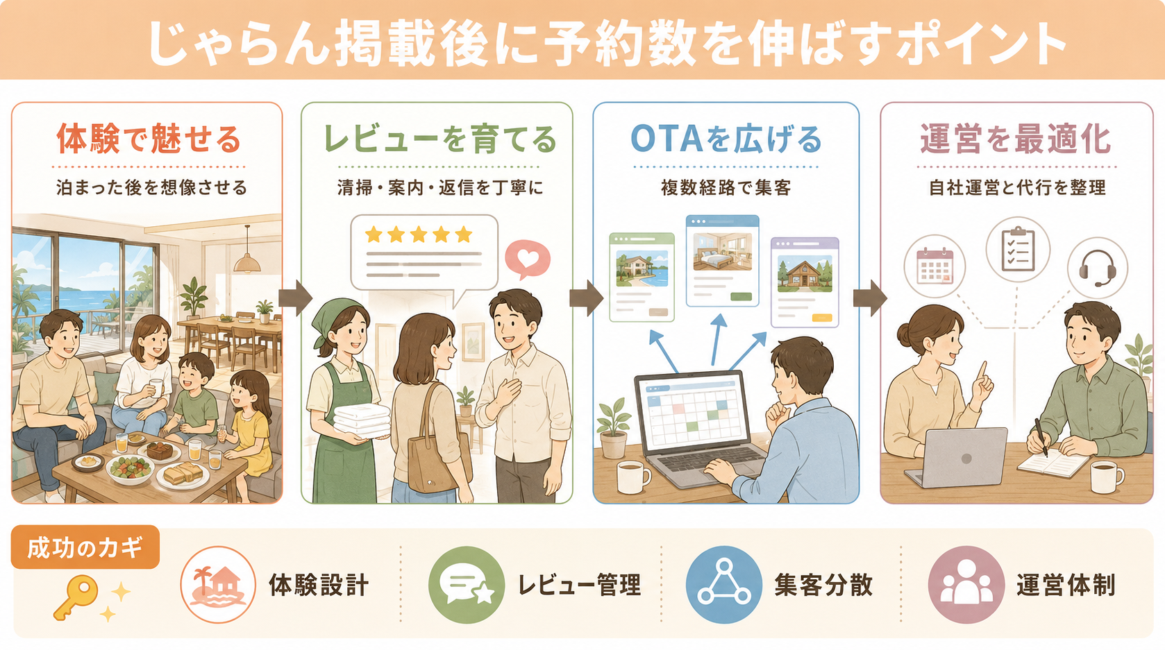 じゃらん掲載後に予約数を伸ばすポイント
