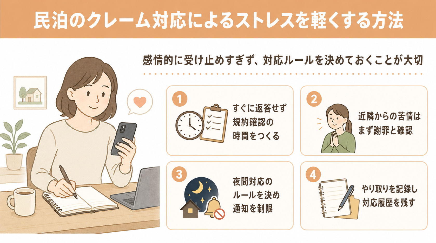民泊のクレーム対応によるストレスを軽くする方法