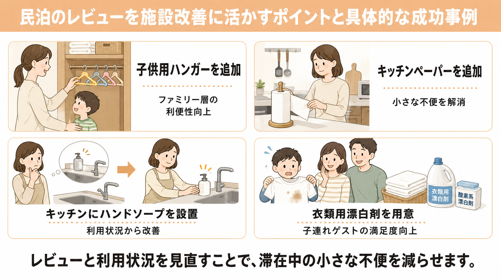 民泊のレビューを施設改善に活かすポイントと具体的な成功事例